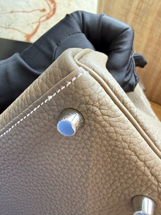 愛馬仕 Hermès Kelly 25 大象灰(Etoupe),銀扣,Togo 皮,全新全套,W 刻印,24 年 12 月票據。-6