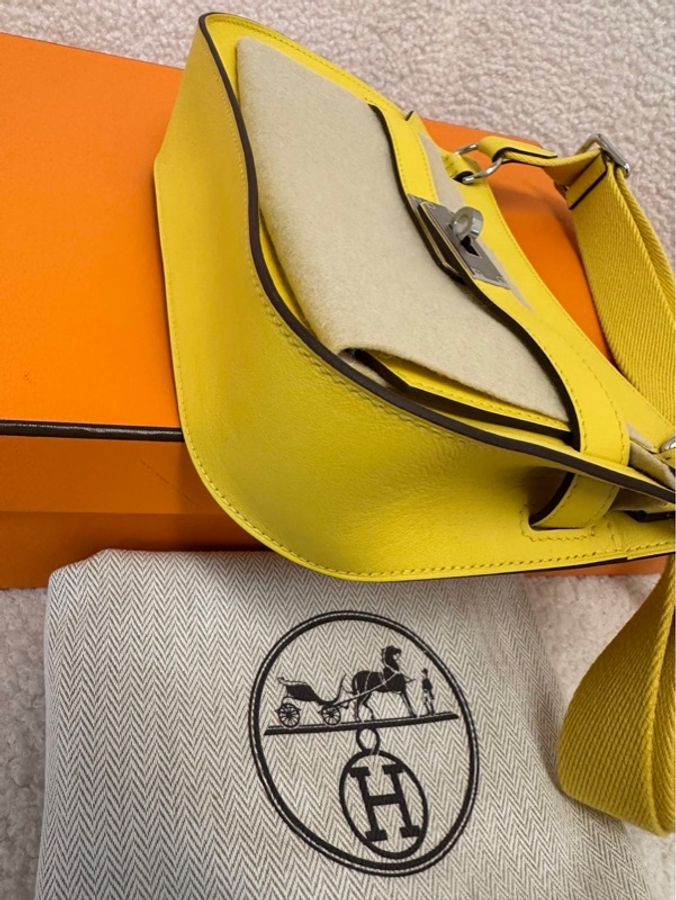 HERMES / 愛馬仕 Jypsiere 吉普賽包,閒置未使用,Swift 牛皮,那不勒斯黃。-7