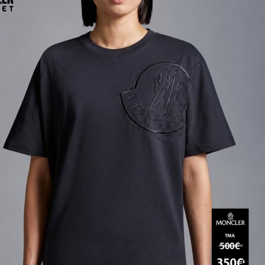💎Han's house精品服飾💎moncler 大 LOGO 刺繡 短 T 短袖 男女共穿 現貨 M-3
