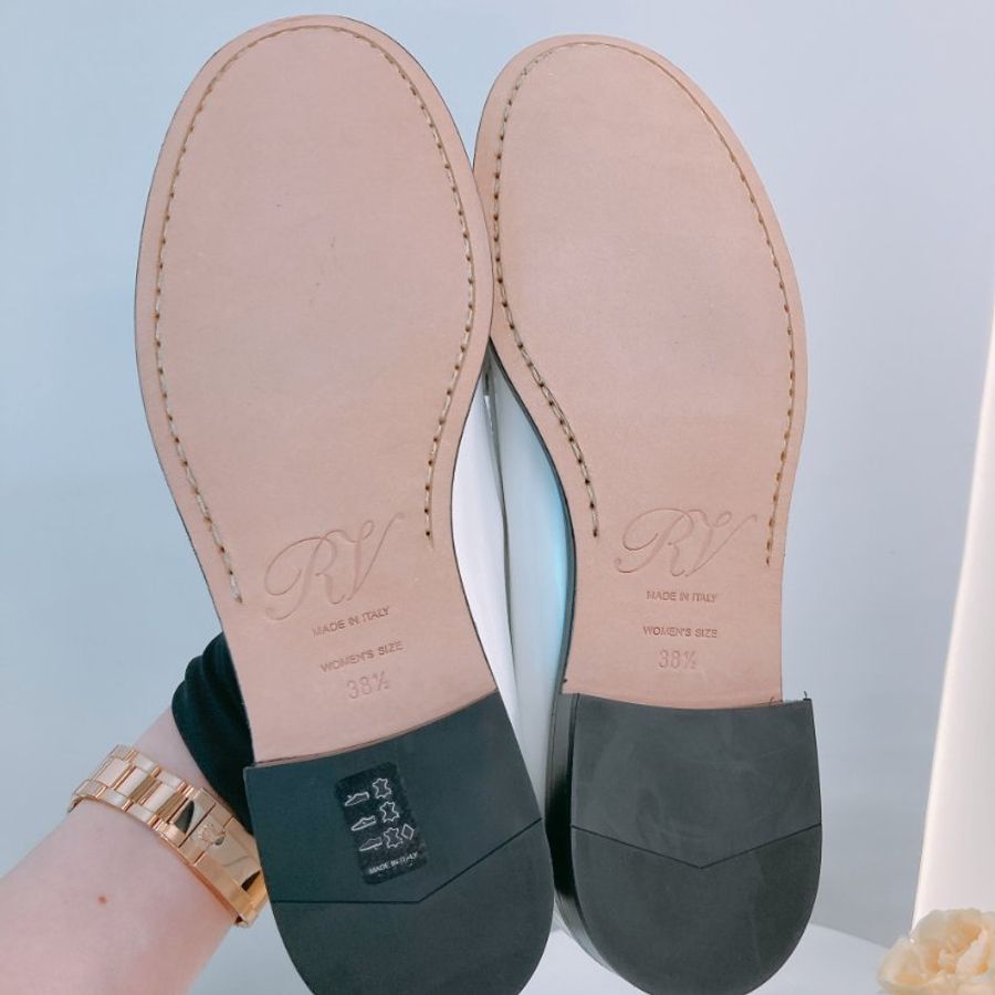 MS0780	Roger Vivier 羅傑維維亞經典扣牛律鞋 Metal Buckle Morsetto Size 38.5 Patent Leather  White x GHW-7