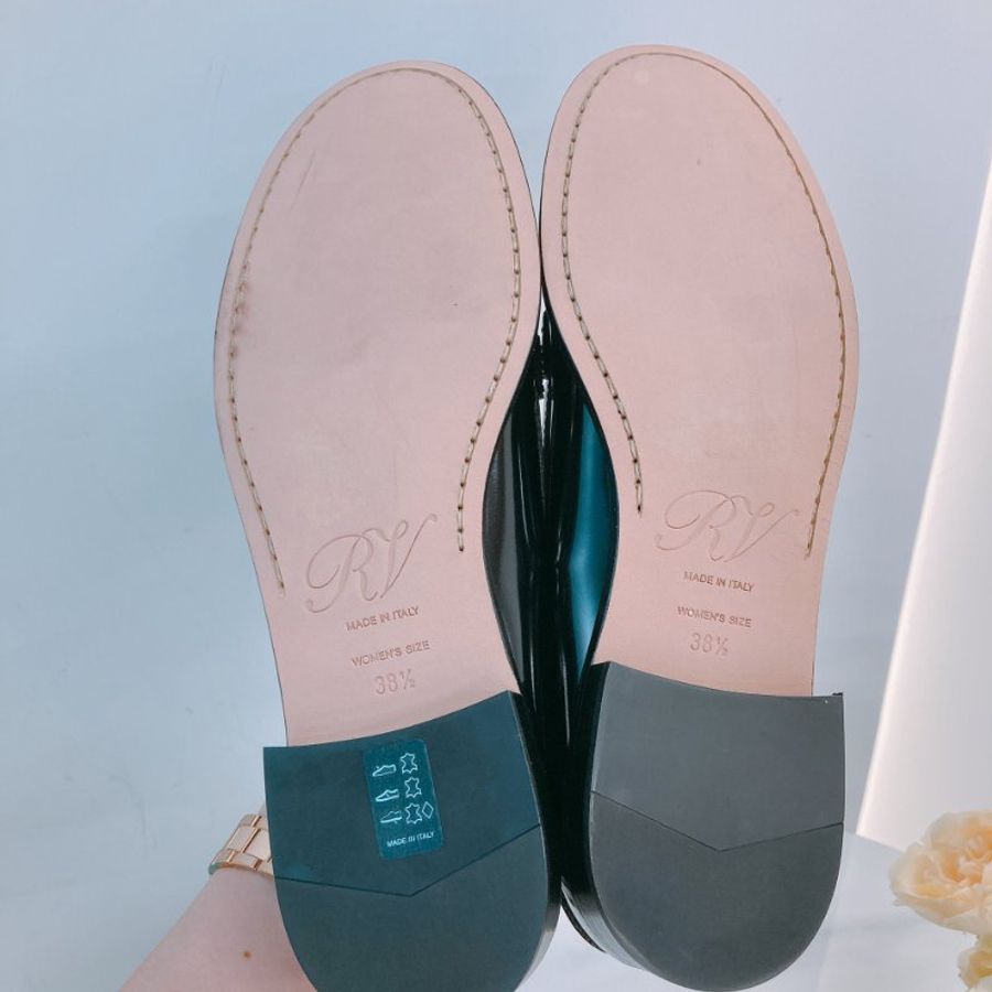 MS0781	Roger Vivier 羅傑維維亞經典扣牛律鞋 Metal Buckle Morsetto Size 38.5 Patent Leather  Black x GHW-9