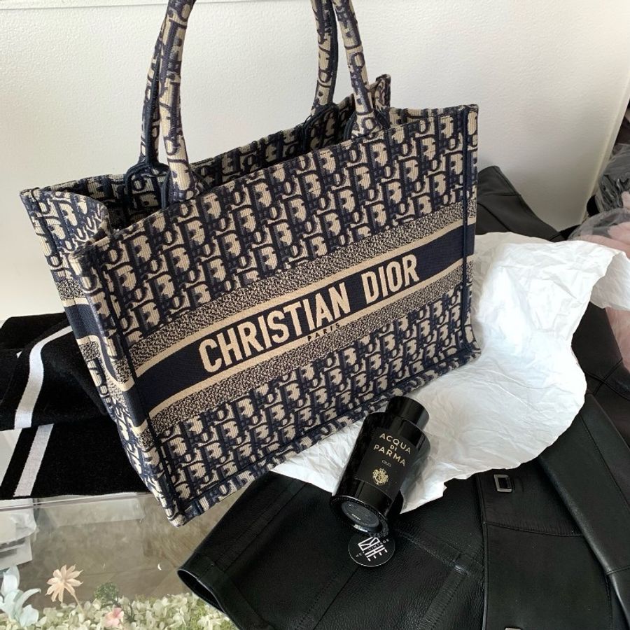 Dior book tote 藍色帆布托特包中號 36cm-1