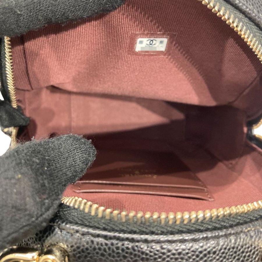 CHANEL 香奈兒 後背包 AP3753 荔枝皮 黑色 金釦-7