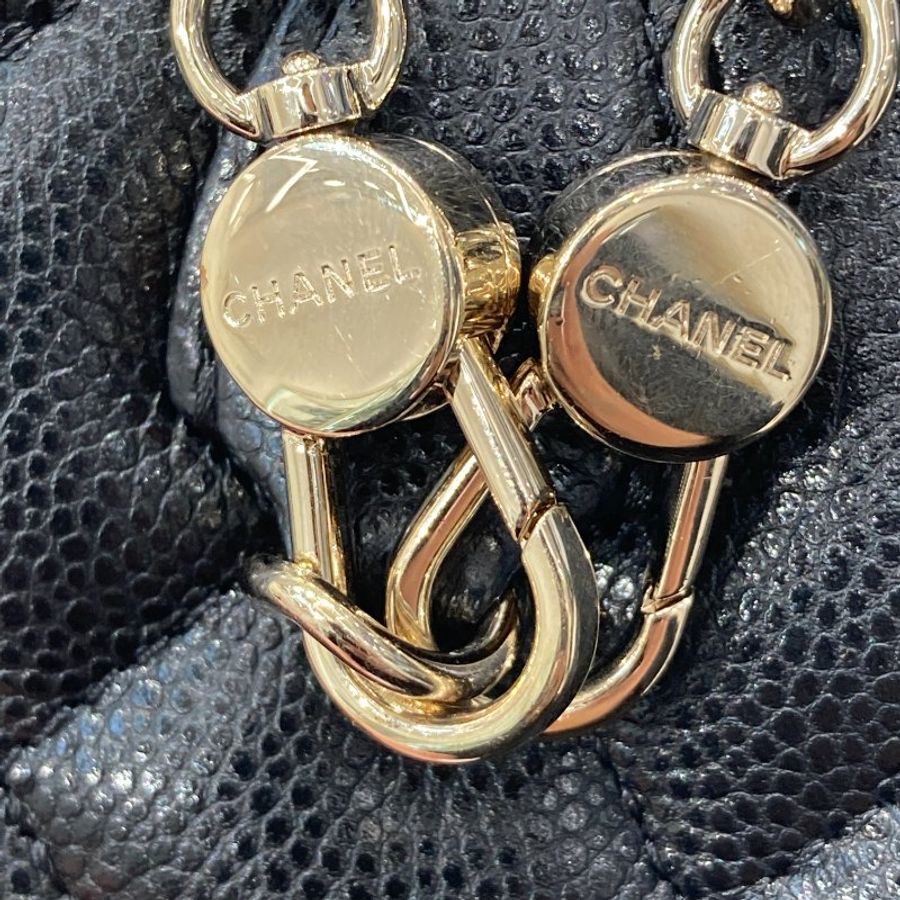 CHANEL 香奈兒 後背包 AP3753 荔枝皮 黑色 金釦-15