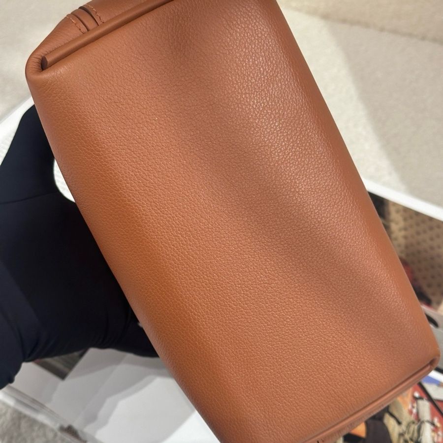 Hermes 愛馬仕 mini 2424 手提包斜挎包 金棕金扣-3