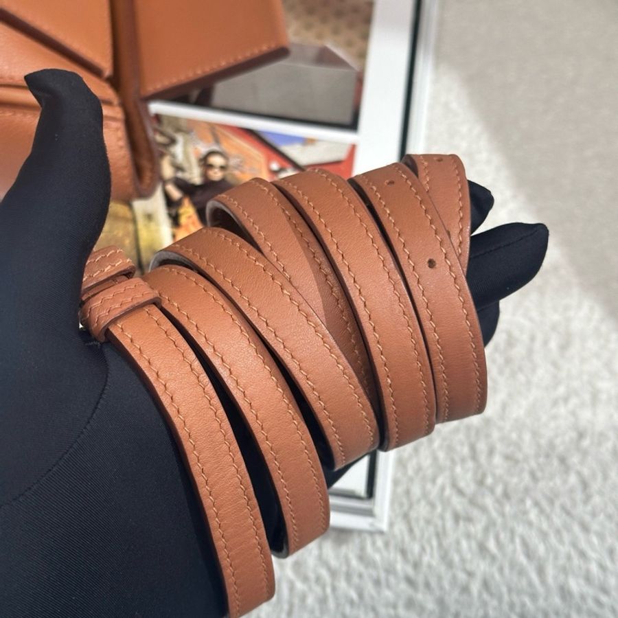 Hermes 愛馬仕 mini 2424 手提包斜挎包 金棕金扣-9