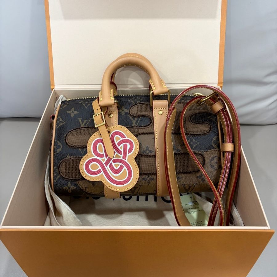 LV路易威登 Nigo聯名款 Keepall25 晶片款-0
