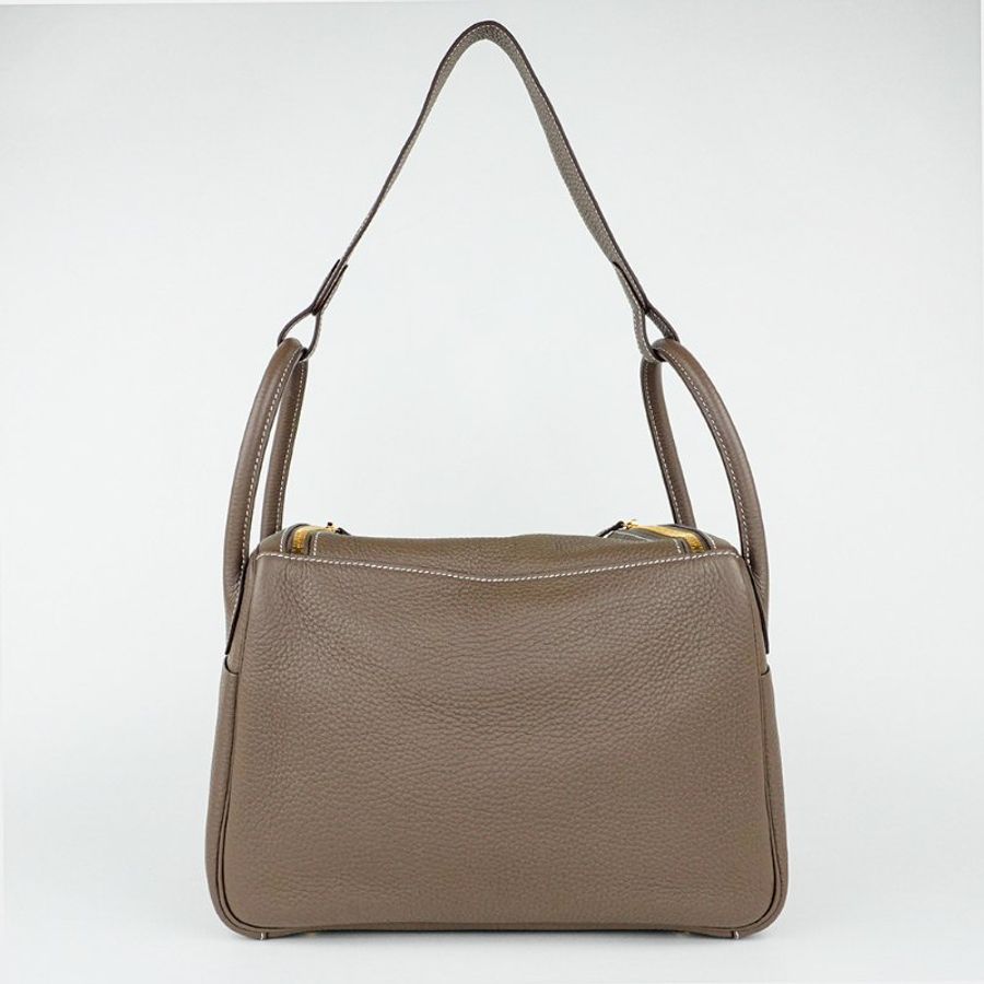 HERMÈS 愛馬仕 Lindy 30 Etoupe 大象灰金釦 Y刻 手提包 肩背包|經典款 保值款 Hermès Lindy 30 Etoupe Clemence GHW Y Stamp-7