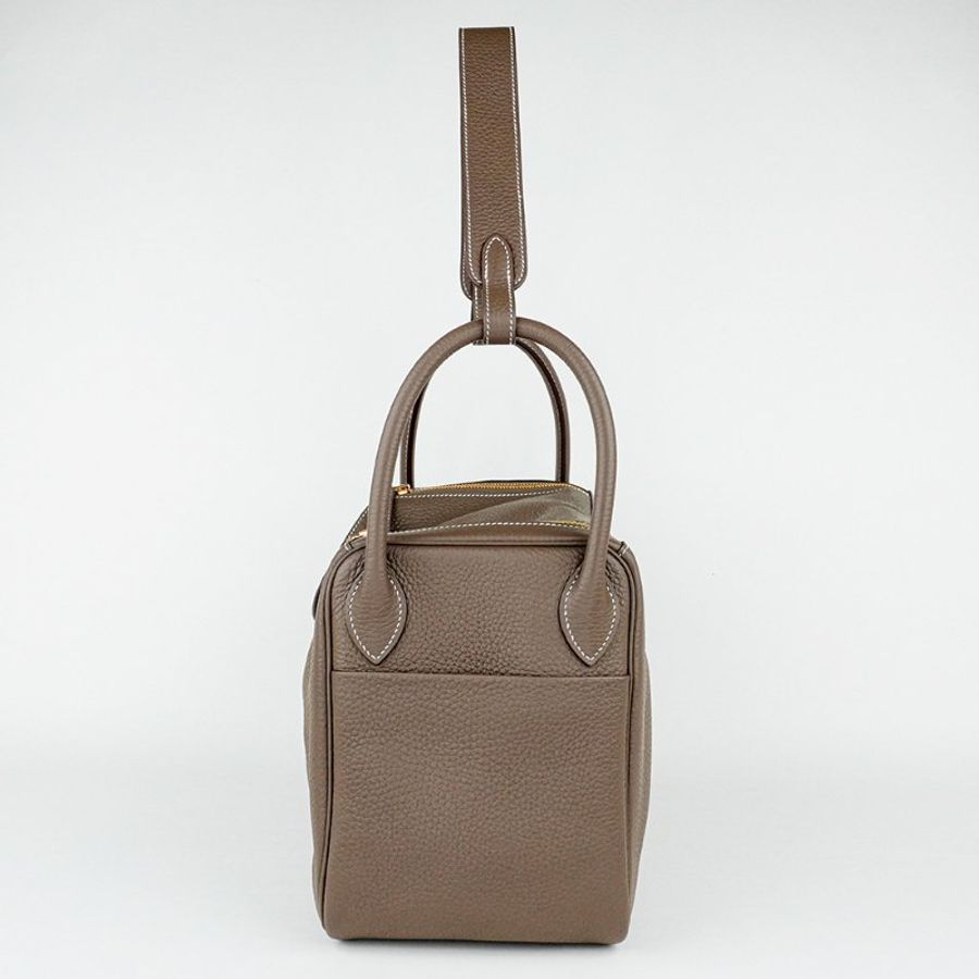 HERMÈS 愛馬仕 Lindy 30 Etoupe 大象灰金釦 Y刻 手提包 肩背包|經典款 保值款 Hermès Lindy 30 Etoupe Clemence GHW Y Stamp-9
