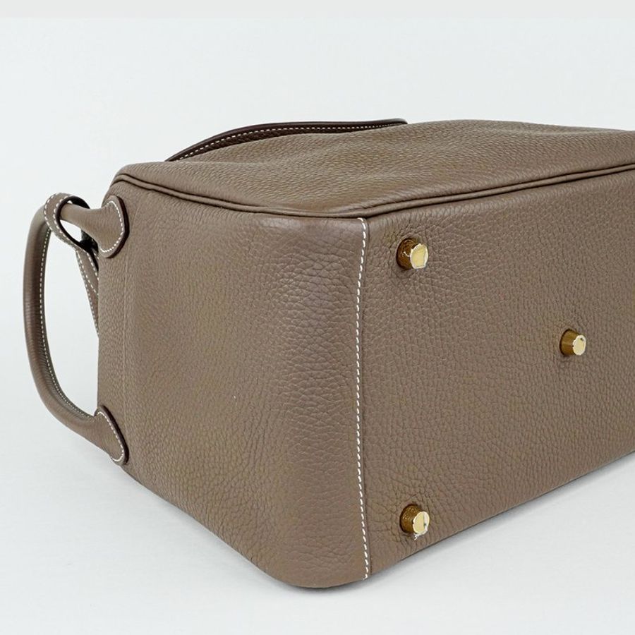 HERMÈS 愛馬仕 Lindy 30 Etoupe 大象灰金釦 Y刻 手提包 肩背包|經典款 保值款 Hermès Lindy 30 Etoupe Clemence GHW Y Stamp-11