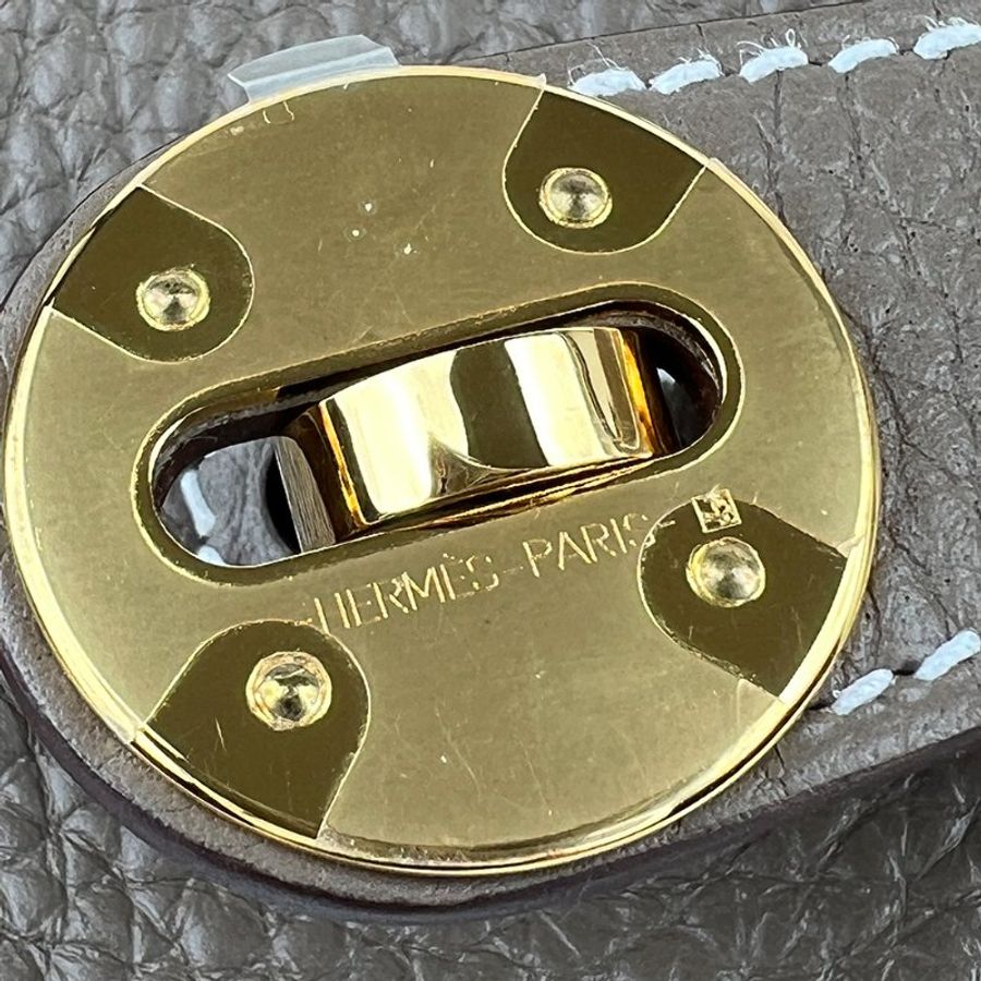 HERMÈS 愛馬仕 Lindy 30 Etoupe 大象灰金釦 Y刻 手提包 肩背包|經典款 保值款 Hermès Lindy 30 Etoupe Clemence GHW Y Stamp-17