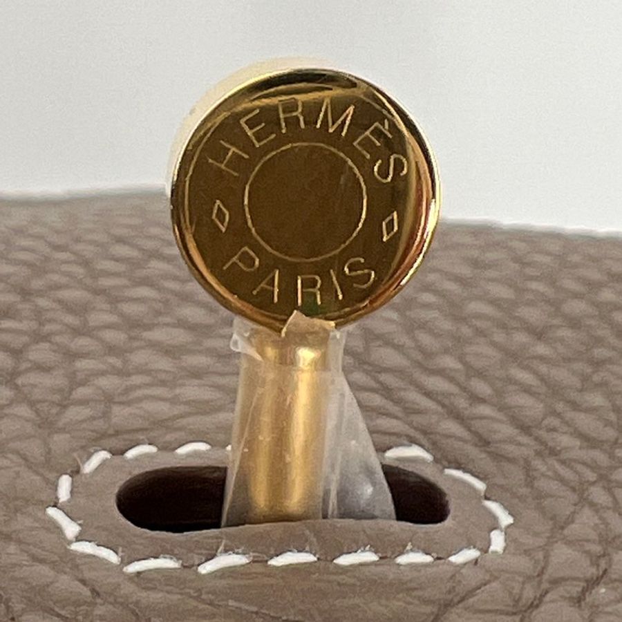HERMÈS 愛馬仕 Lindy 30 Etoupe 大象灰金釦 Y刻 手提包 肩背包|經典款 保值款 Hermès Lindy 30 Etoupe Clemence GHW Y Stamp-18