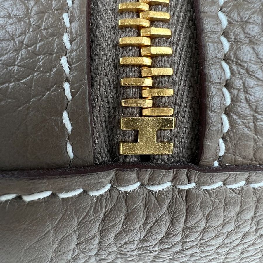 HERMÈS 愛馬仕 Lindy 30 Etoupe 大象灰金釦 Y刻 手提包 肩背包|經典款 保值款 Hermès Lindy 30 Etoupe Clemence GHW Y Stamp-19