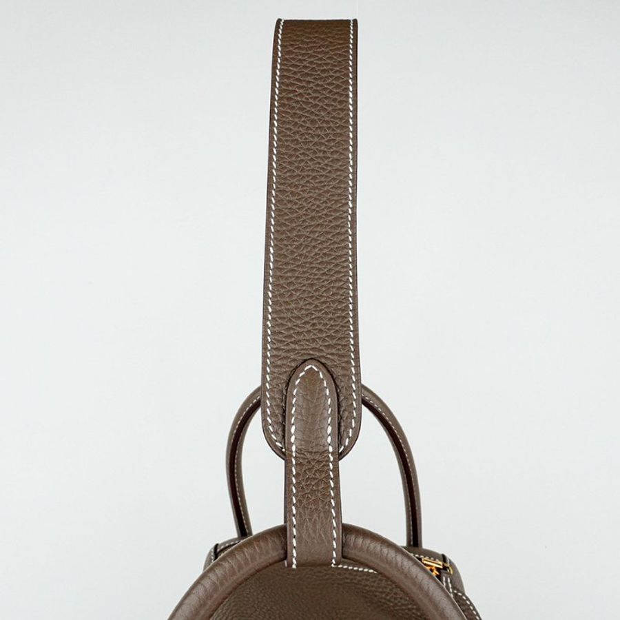 HERMÈS 愛馬仕 Lindy 30 Etoupe 大象灰金釦 Y刻 手提包 肩背包|經典款 保值款 Hermès Lindy 30 Etoupe Clemence GHW Y Stamp-21