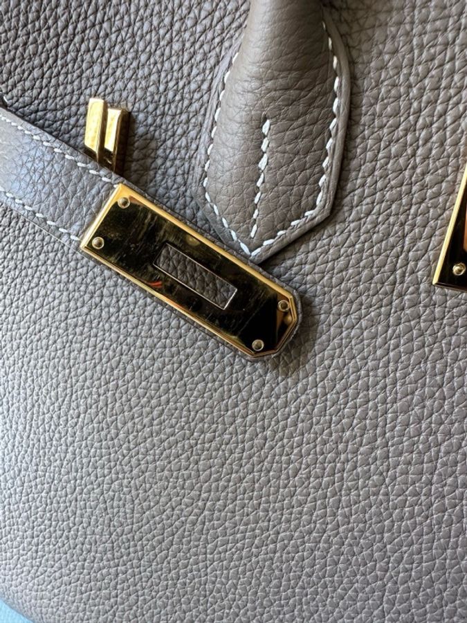 愛馬仕 Hermès Birkin 30 大象灰(Etoupe),金扣,Togo 皮,B 刻印,輕微使用痕跡,保存很好,原始成色。-3