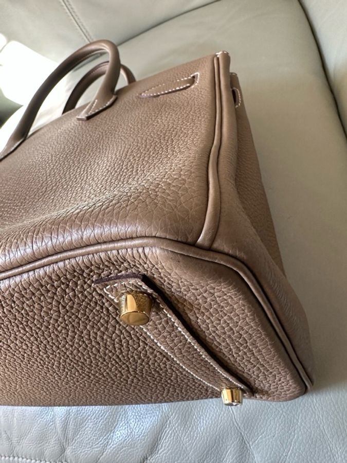 愛馬仕 Hermès Birkin 30 大象灰(Etoupe),金扣,Togo 皮,B 刻印,輕微使用痕跡,保存很好,原始成色。-8