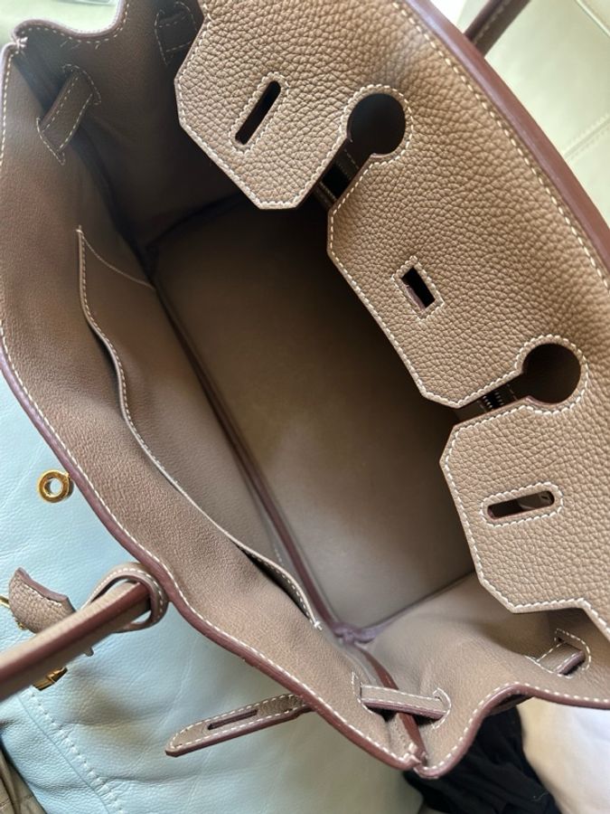 愛馬仕 Hermès Birkin 30 大象灰(Etoupe),金扣,Togo 皮,B 刻印,輕微使用痕跡,保存很好,原始成色。-13