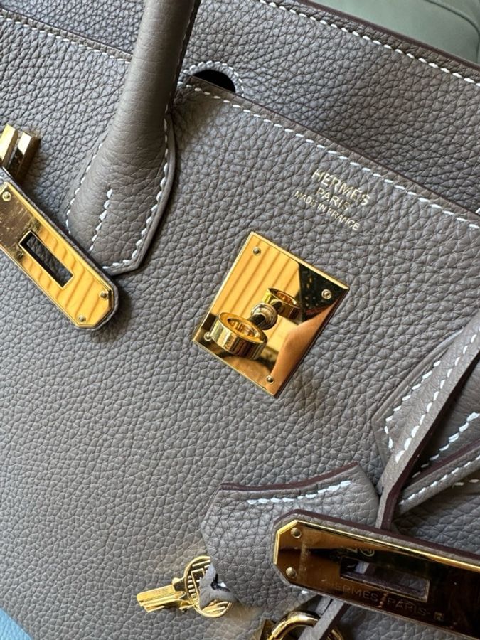 愛馬仕 Hermès Birkin 30 大象灰(Etoupe),金扣,Togo 皮,B 刻印,輕微使用痕跡,保存很好,原始成色。-14