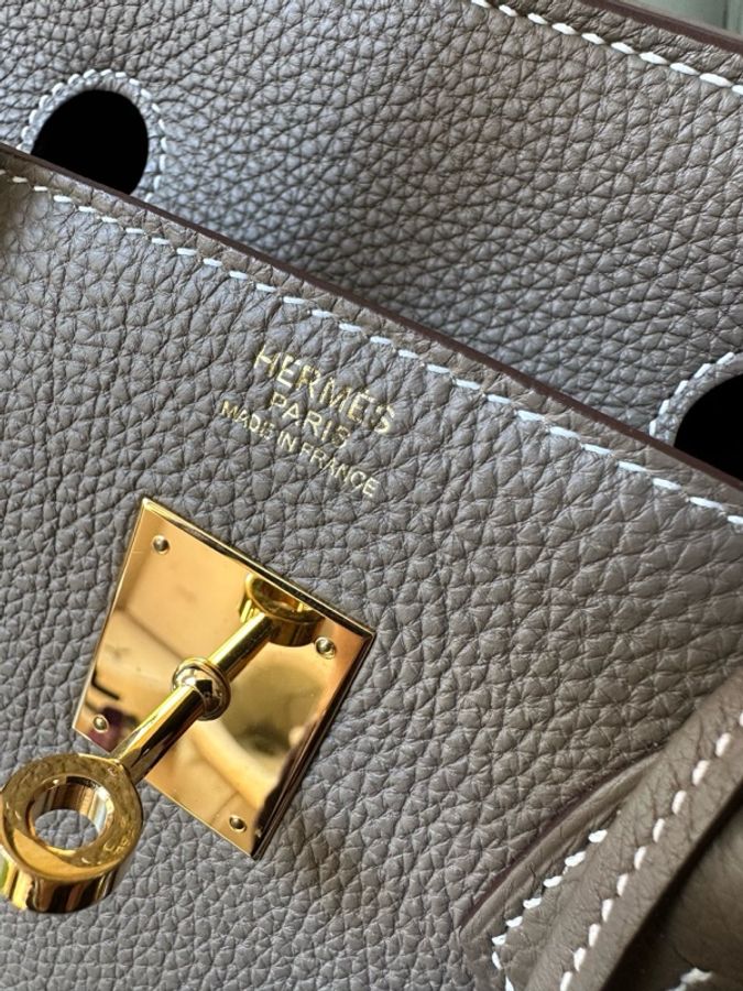 愛馬仕 Hermès Birkin 30 大象灰(Etoupe),金扣,Togo 皮,B 刻印,輕微使用痕跡,保存很好,原始成色。-15