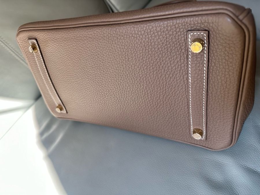 愛馬仕 Hermès Birkin 30 大象灰(Etoupe),金扣,Togo 皮,B 刻印,輕微使用痕跡,保存很好,原始成色。-17