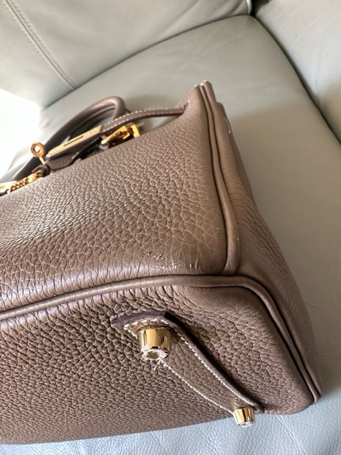 愛馬仕 Hermès Birkin 30 大象灰(Etoupe),金扣,Togo 皮,B 刻印,輕微使用痕跡,保存很好,原始成色。-25