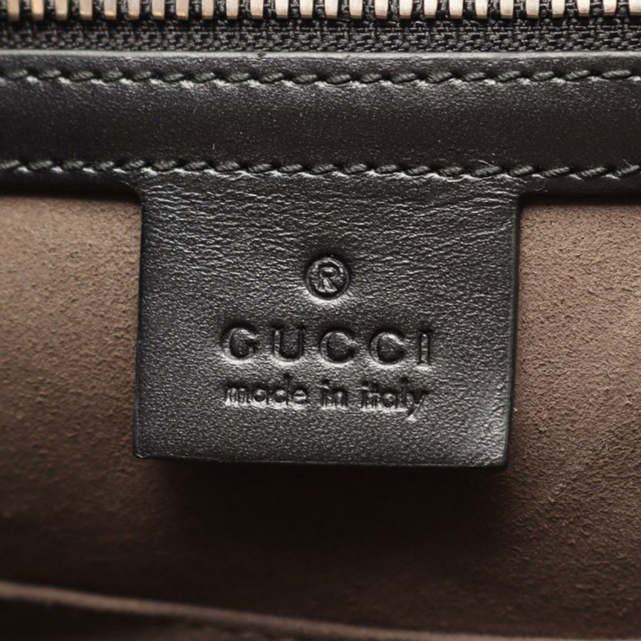 GUCCI Guccisima 公事包肩斜背包 428041 黑色真皮男士二手-3