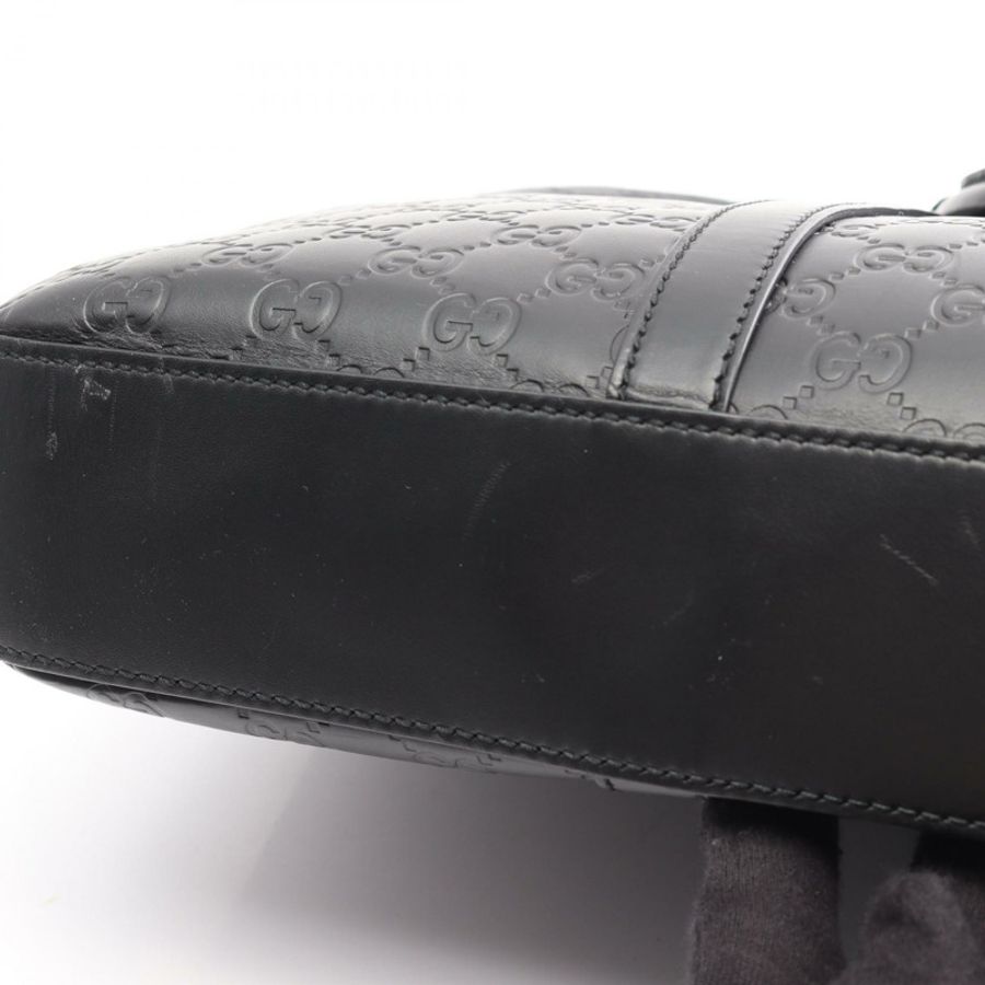 GUCCI Guccisima 公事包肩斜背包 428041 黑色真皮男士二手-5