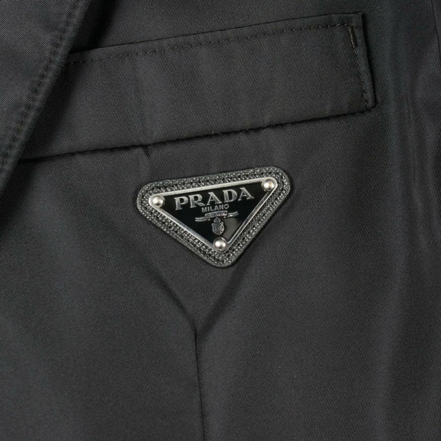 PRADA Re-Nylon Triangle Plate Tailored jacket #52 SD099 Nylon Black Used mens-7
