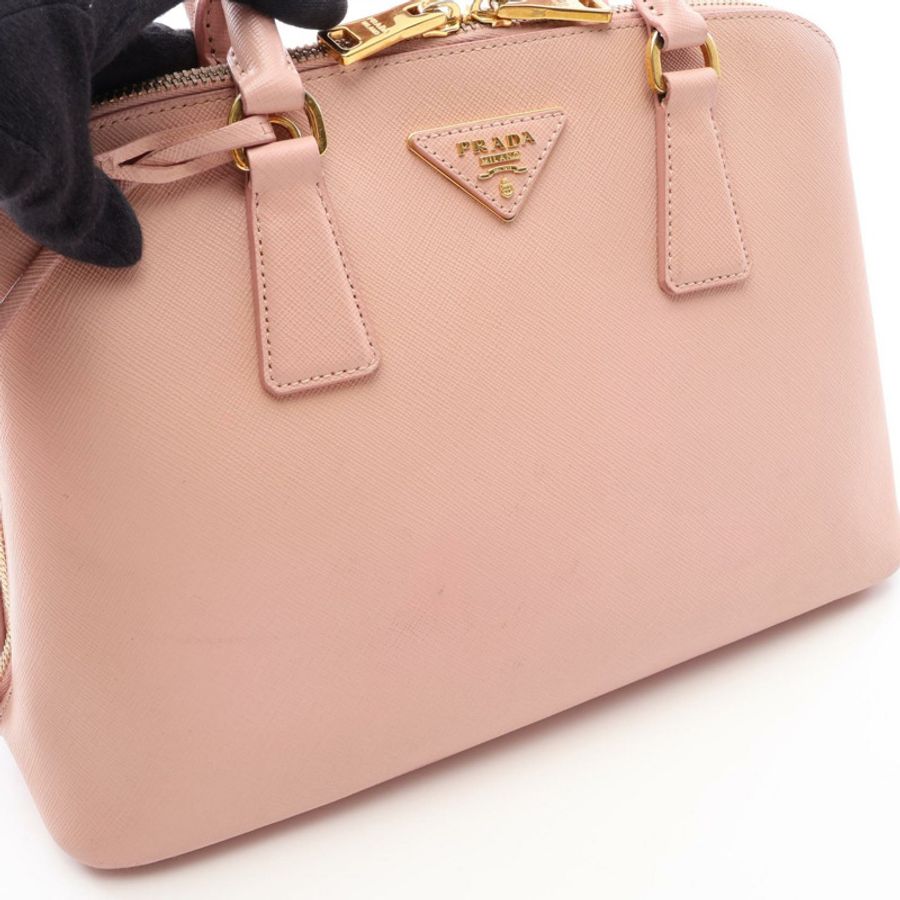 PRADA SAFFIANO LUX 單肩斜背包 1BA837 Saffiano 皮革 粉紅色 二手-4
