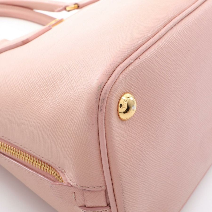 PRADA SAFFIANO LUX 單肩斜背包 1BA837 Saffiano 皮革 粉紅色 二手-6