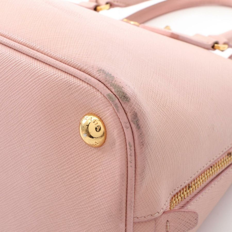 PRADA SAFFIANO LUX 單肩斜背包 1BA837 Saffiano 皮革 粉紅色 二手-7