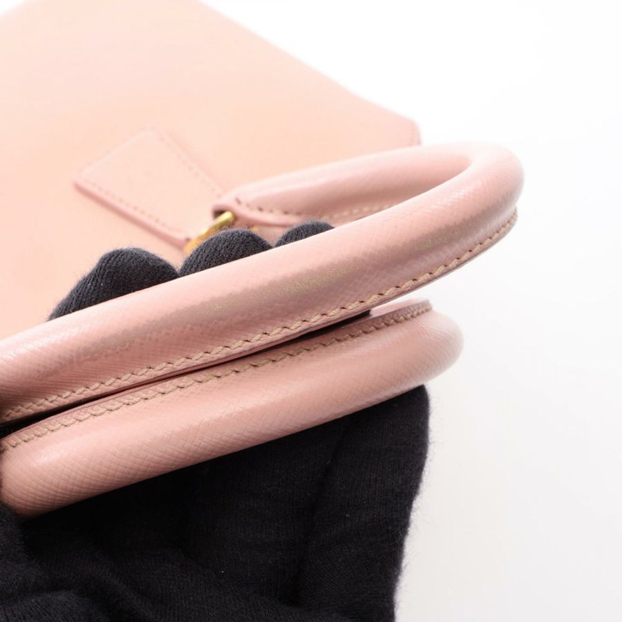 PRADA SAFFIANO LUX 單肩斜背包 1BA837 Saffiano 皮革 粉紅色 二手-9