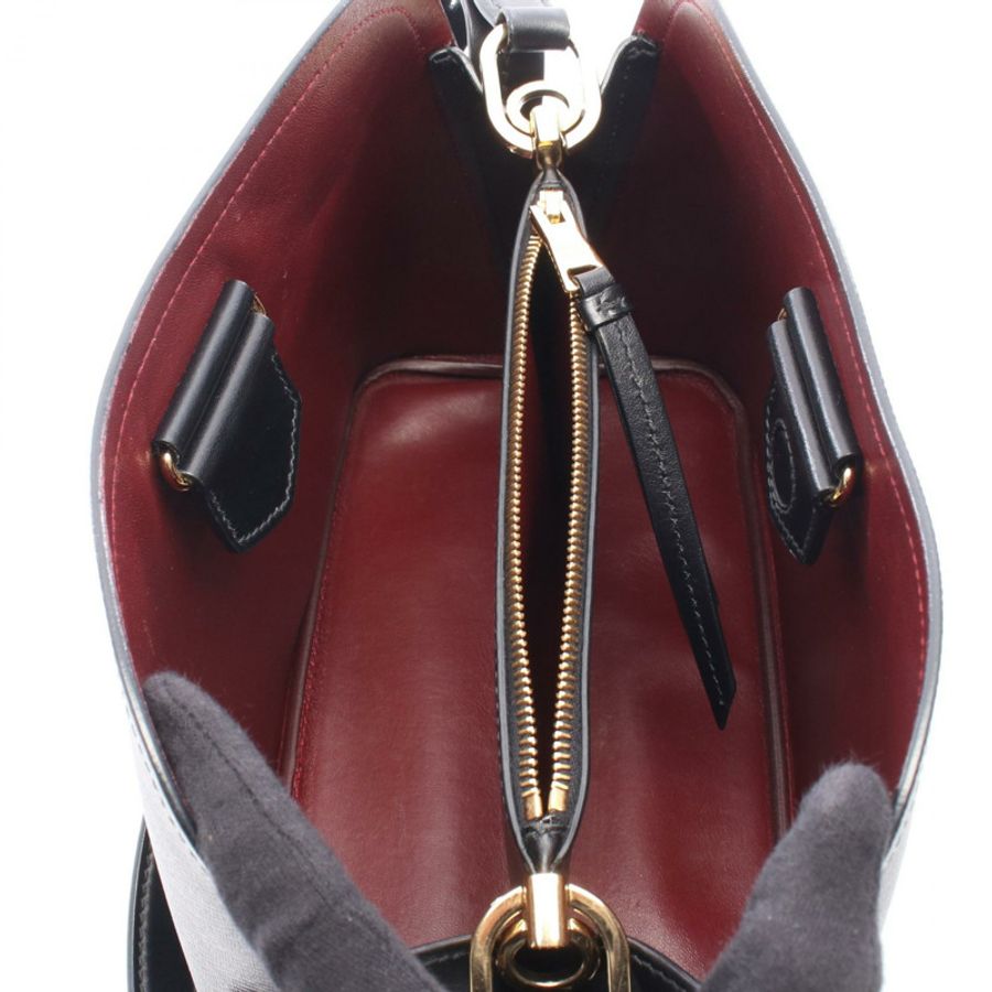 PRADA SAFFIANO CUIR + C Matinee 中型單肩包 1BA251 皮革 黑色 二手-2