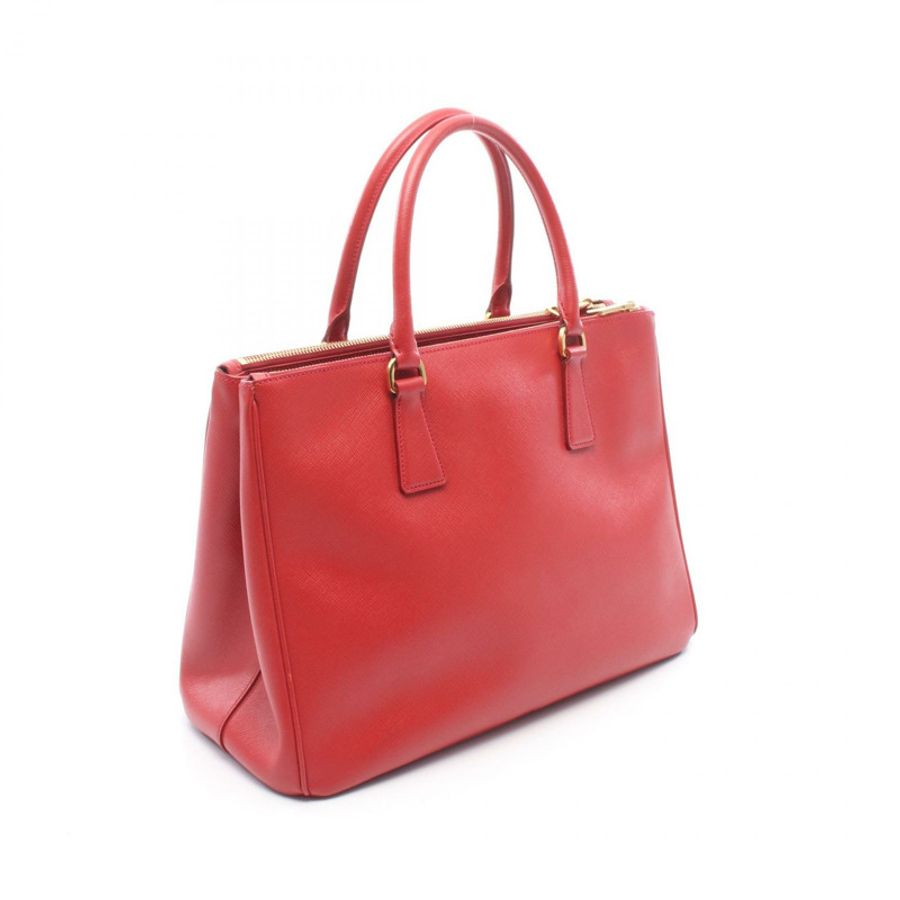 PRADA Galleria 大肩挎斜挎手提包,Saffiano 皮革,紅色,二手-1