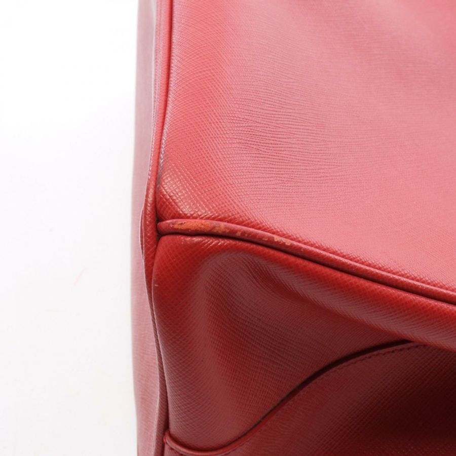 PRADA Galleria 大肩挎斜挎手提包,Saffiano 皮革,紅色,二手-4