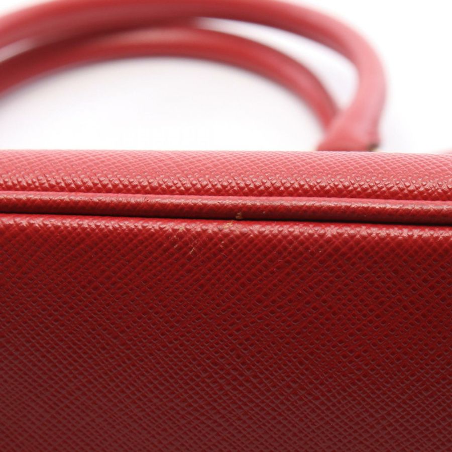 PRADA Galleria 大肩挎斜挎手提包,Saffiano 皮革,紅色,二手-9