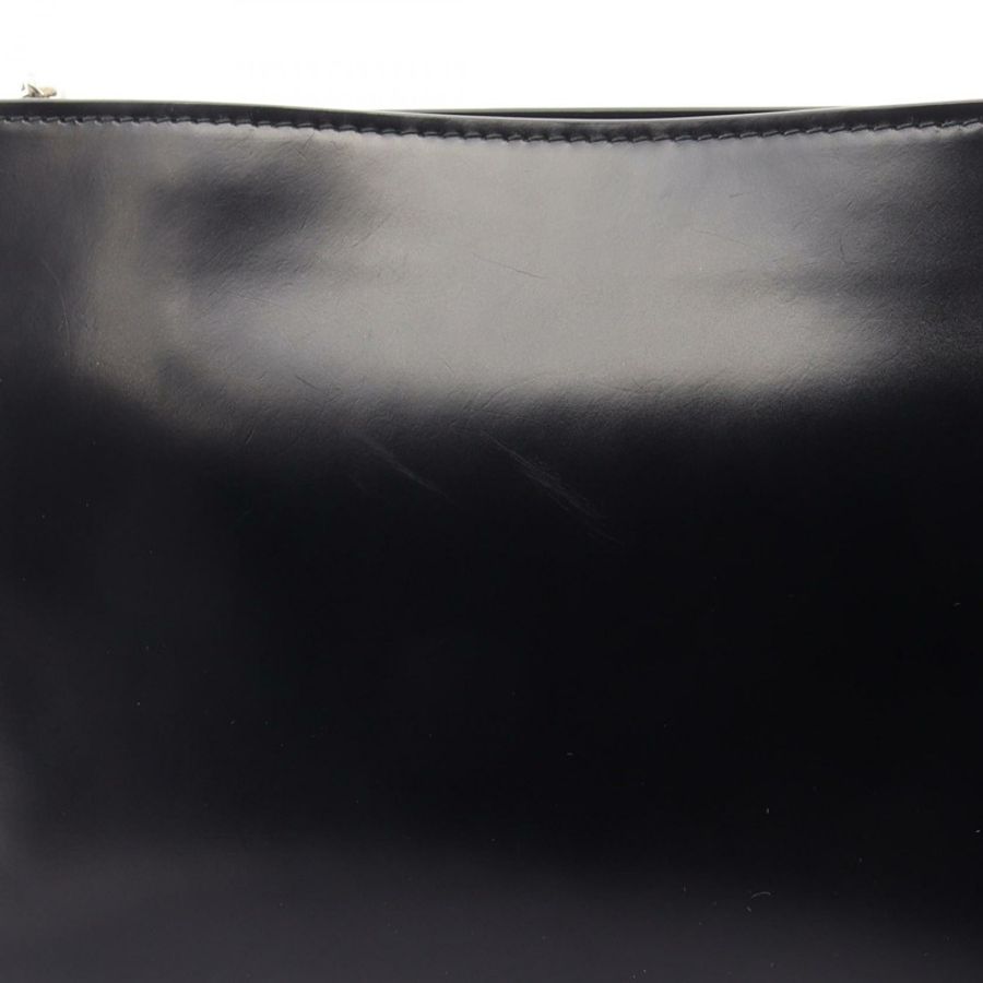 PRADA Sydney 鏈條單肩斜背包 1BF085 黑色皮革 SHW 二手女士-4