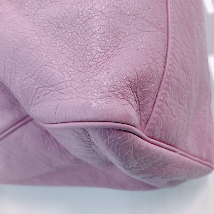 MS0782 Balenciaga 巴黎世家經典城市單肩包包 City Bag 33cm Lambskin Rose Berlingot x PHW-7