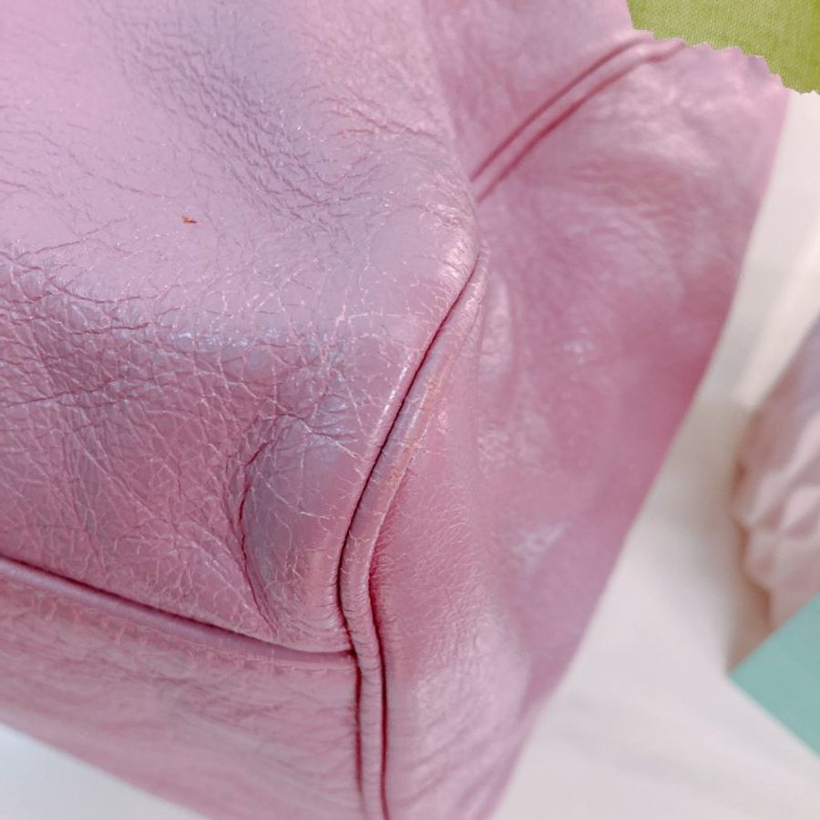 MS0782 Balenciaga 巴黎世家經典城市單肩包包 City Bag 33cm Lambskin Rose Berlingot x PHW-8