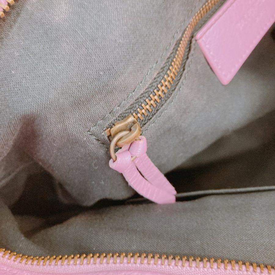 MS0782 Balenciaga 巴黎世家經典城市單肩包包 City Bag 33cm Lambskin Rose Berlingot x PHW-15