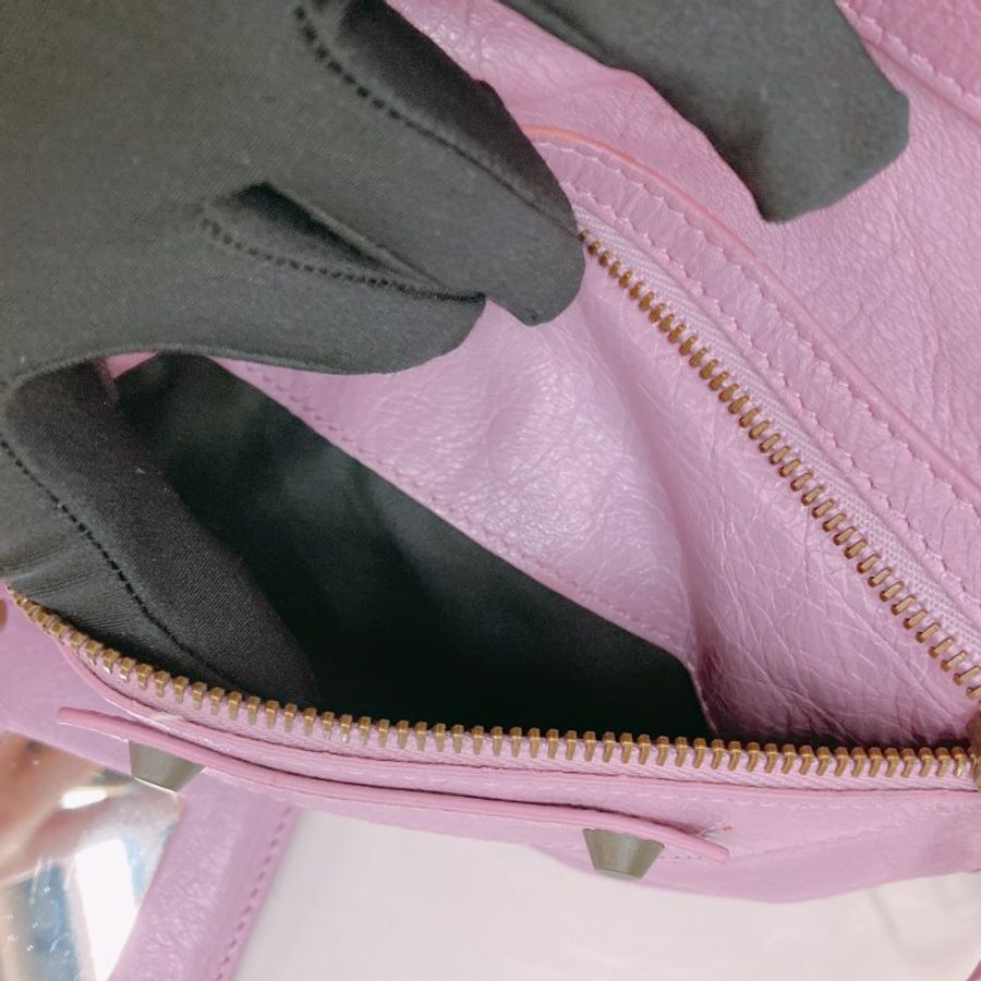 MS0782 Balenciaga 巴黎世家經典城市單肩包包 City Bag 33cm Lambskin Rose Berlingot x PHW-20