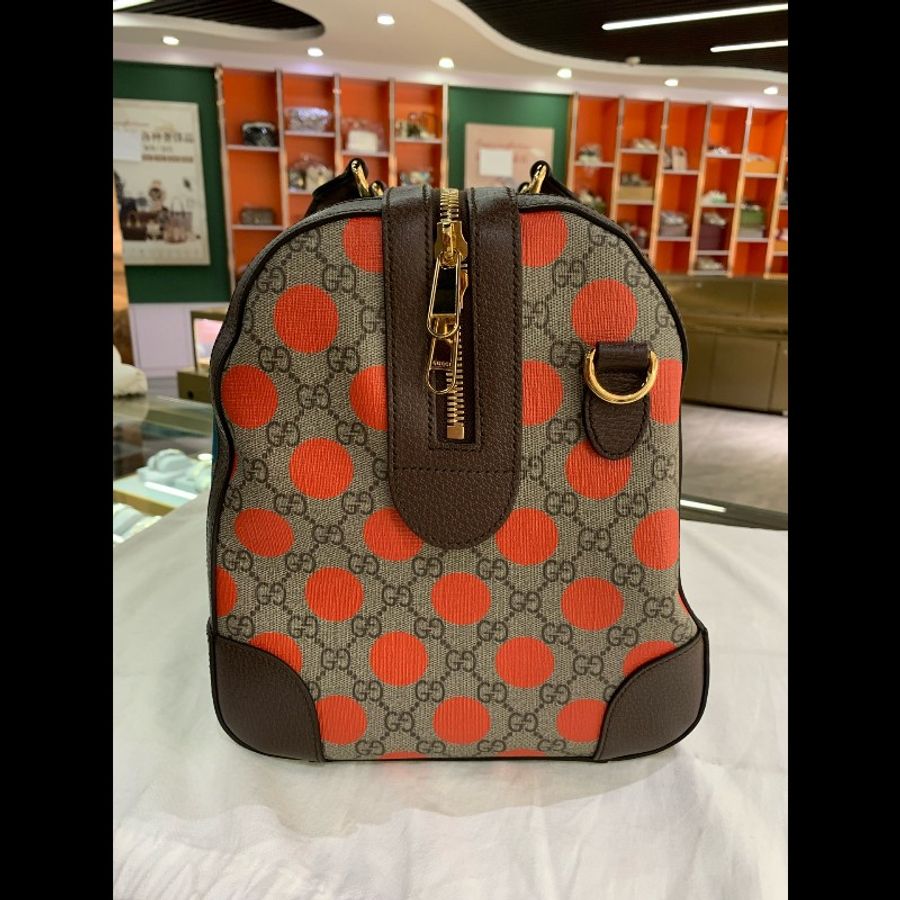 GUCCI老花Logo彩色幾何印花秀場限定旅行包-2