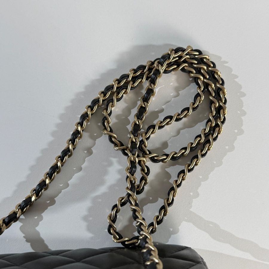 近全新Chanel mini CF20 handle 手提COCO黑金-4