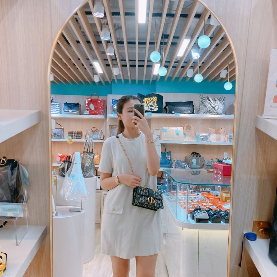 MS0783 Christian Dior 迪奧經典提花紋鍊帶包包 30 Montaigne East-West Bag With Chain Oblique Blue-18