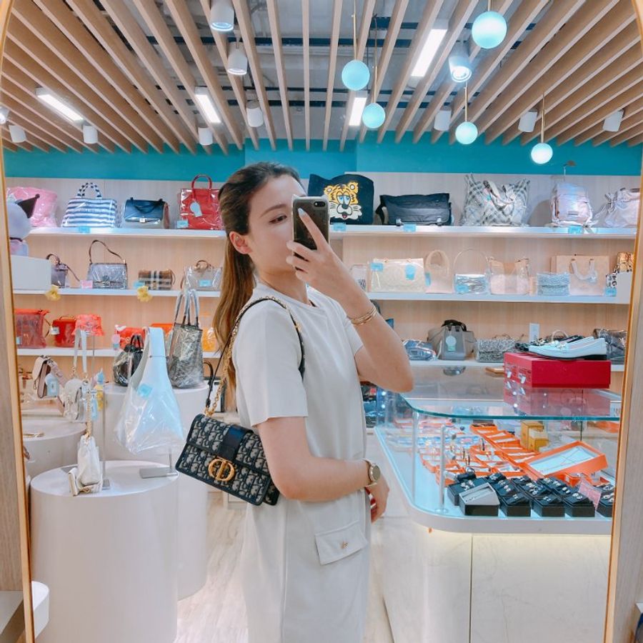 MS0783 Christian Dior 迪奧經典提花紋鍊帶包包 30 Montaigne East-West Bag With Chain Oblique Blue-19