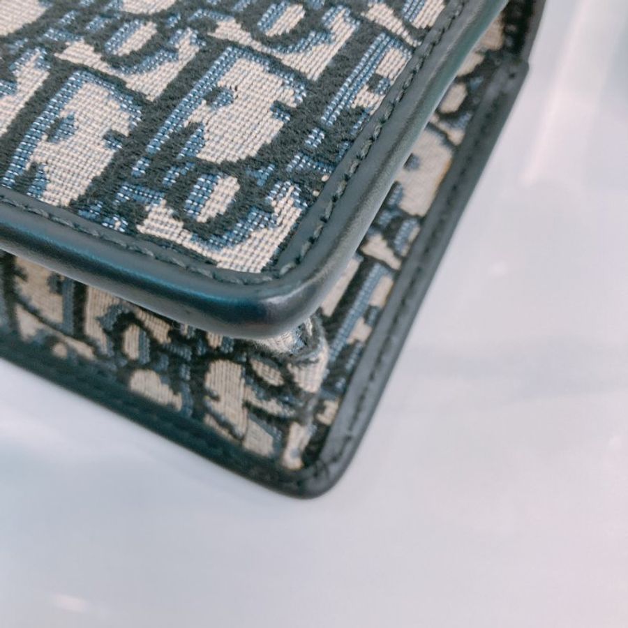 MS0783 Christian Dior 迪奧經典提花紋鍊帶包包 30 Montaigne East-West Bag With Chain Oblique Blue-24