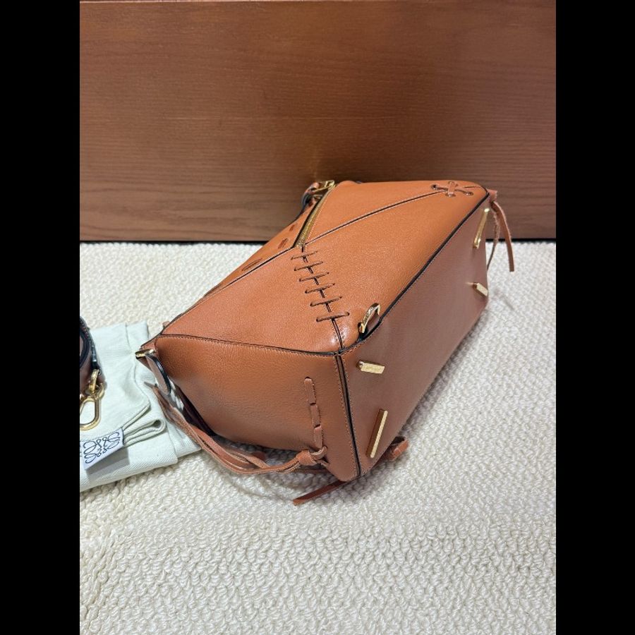 Loewe/羅意威 焦糖色編織流蘇中號puzzle,極為稀有的限定款式-5