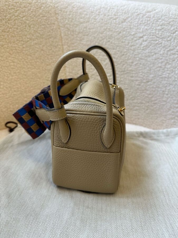 愛馬仕 Hermès Mini Lindy 風衣灰(Trench),U 刻印-1