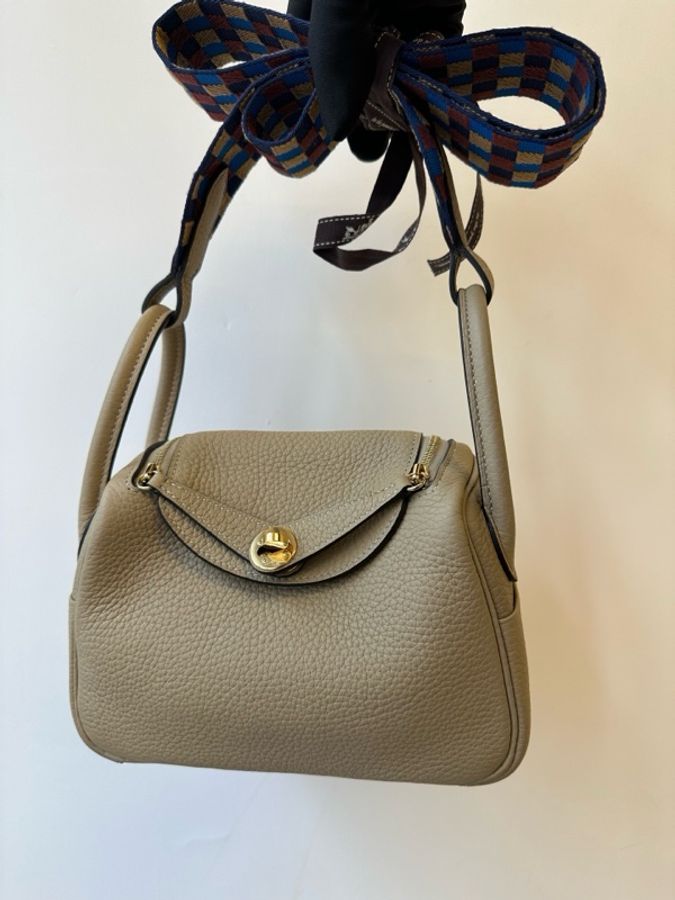 愛馬仕 Hermès Mini Lindy 風衣灰(Trench),U 刻印-6