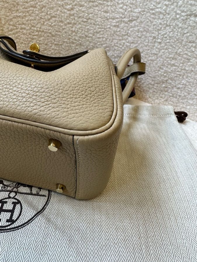 愛馬仕 Hermès Mini Lindy 風衣灰(Trench),U 刻印-11
